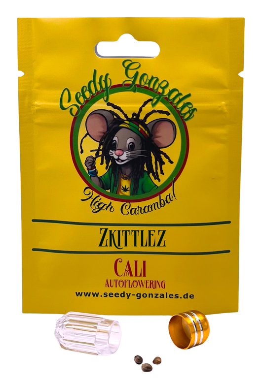Zkittles Cali Autoflowering Cannabis Samen – fruchtig-süße Sorte mit entspannender Wirkung und automatischer Blüte
